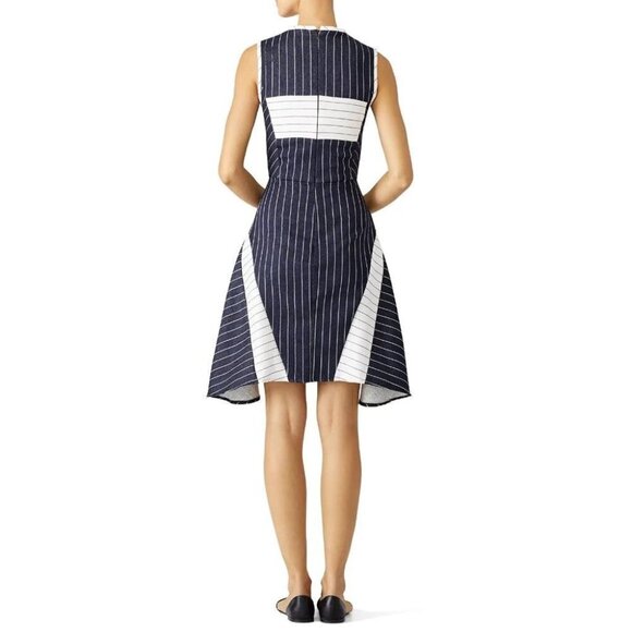 Wai Ming Navy Pinstriped Joy Dress $425 - Picture 4 of 9
